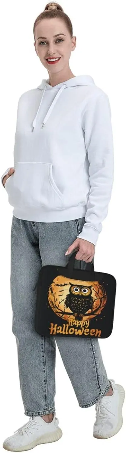 Laptop Bag Floral Flowers Skull Laptop Tote Bag Women Men Laptop Sleeve Case Lightweight Computer Bag