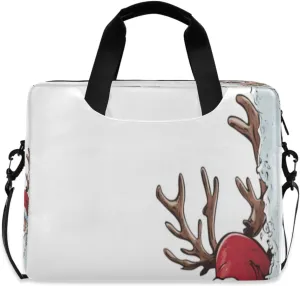 Laptop Bag for Women - Fits 16 inch with Laptop Compartment Carrying Messenger Sleeve with Strap Professional Fashion Travel Purse for Business Office Bag Probe Santa