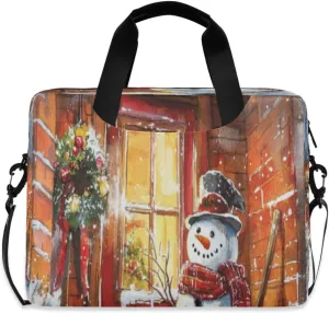 Laptop Bag for Women - Fits 16 inch with Laptop Compartment Carrying Messenger Sleeve with Strap Professional Fashion Travel Purse for Business Office Bag Shovel Snowman
