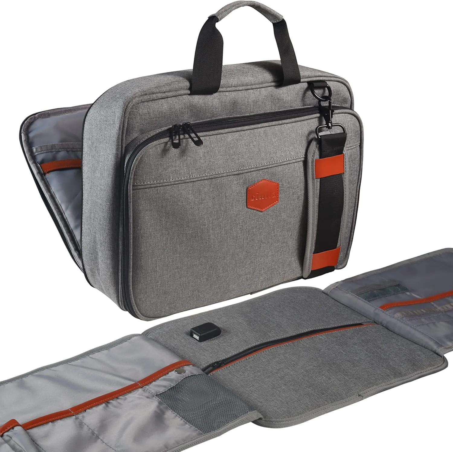 Laptop Bag Lagtop Messenger Bag Briefcases Shoulder bag Computer Crossbody Bag for 15-16inches Large Laptop Case Men Women Grey