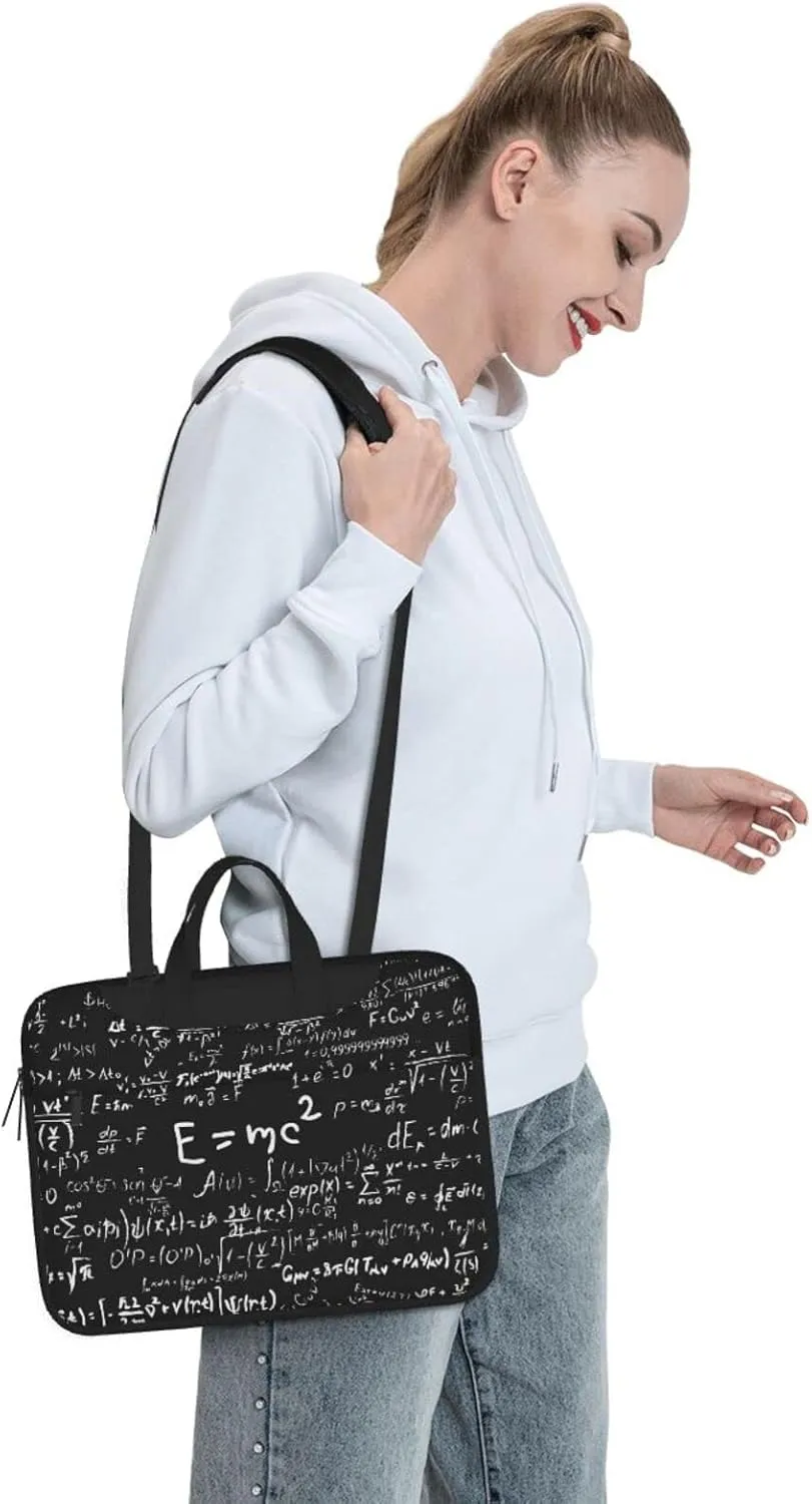Laptop Bag Laptop Case 14 Inch Computer Bags Physics Mathematics Printed Padded Sleeve Cover for Women Men