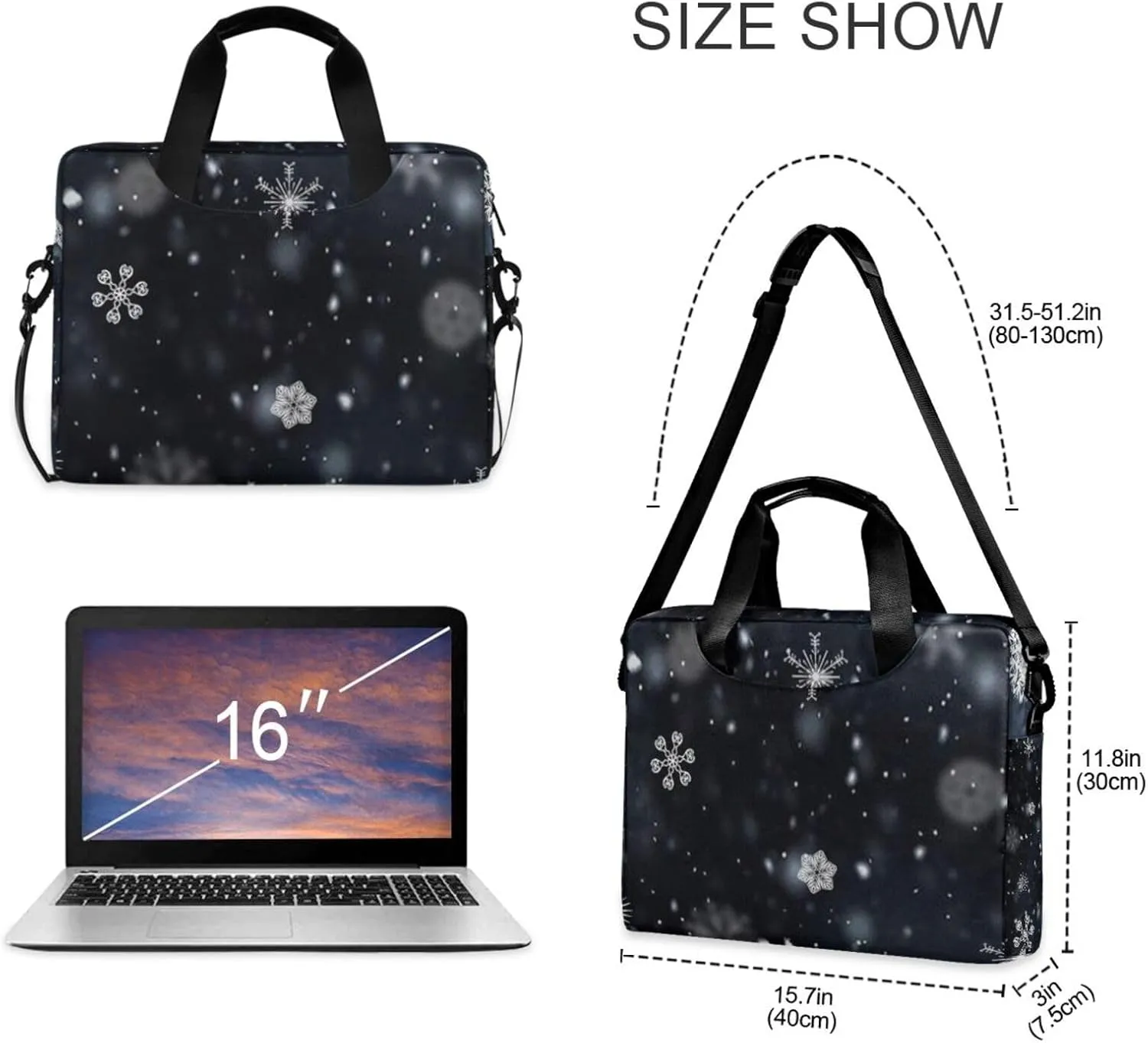 Laptop Bag Shoulder Bags Messenger Bag for Women Men Crossbody Document Case Briefcases Leather Computer Work Office
