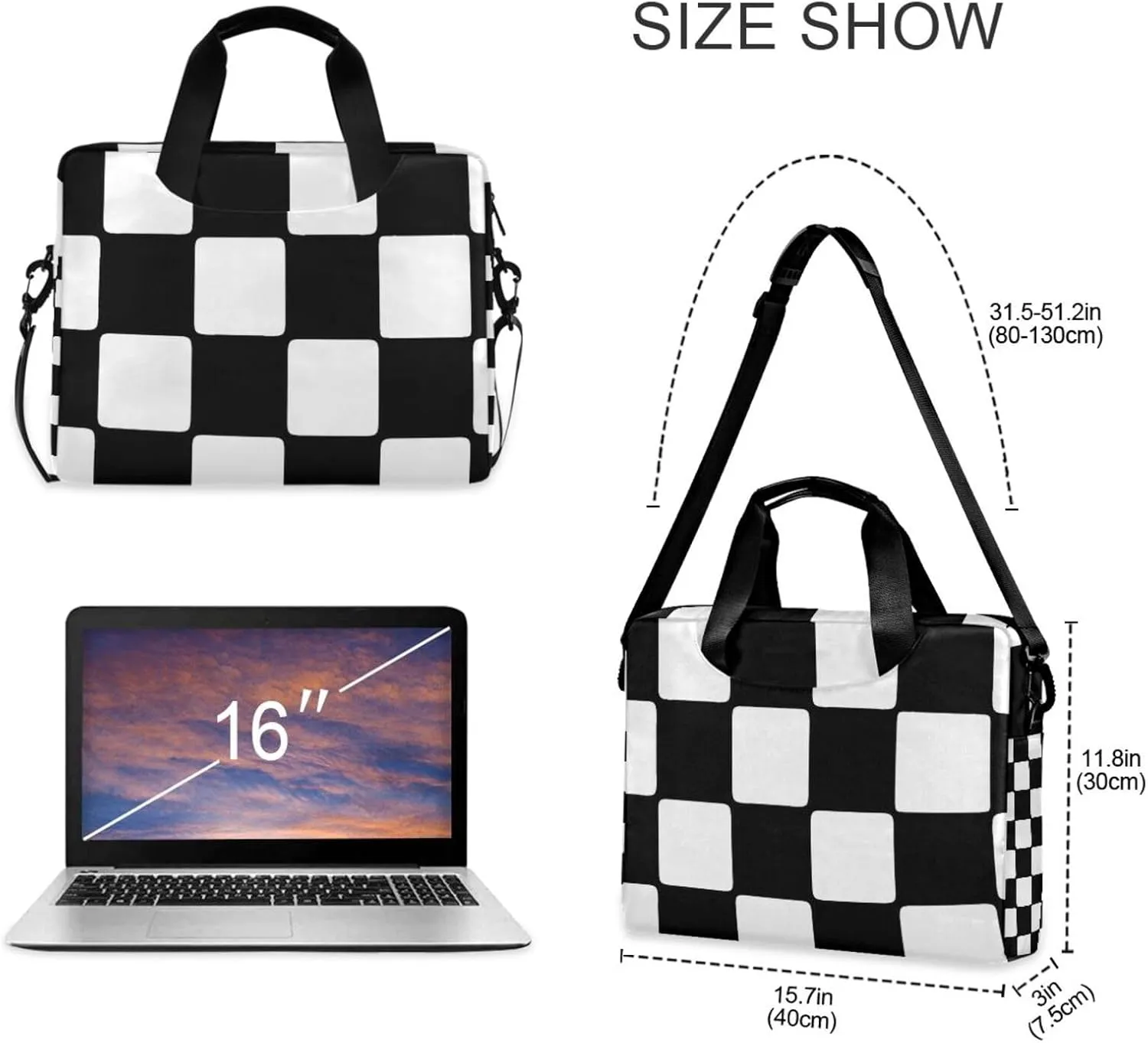 Laptop Bag Shoulder Bags Messenger Bag for Women Men Crossbody Document Case Briefcases Leather Computer Work Office