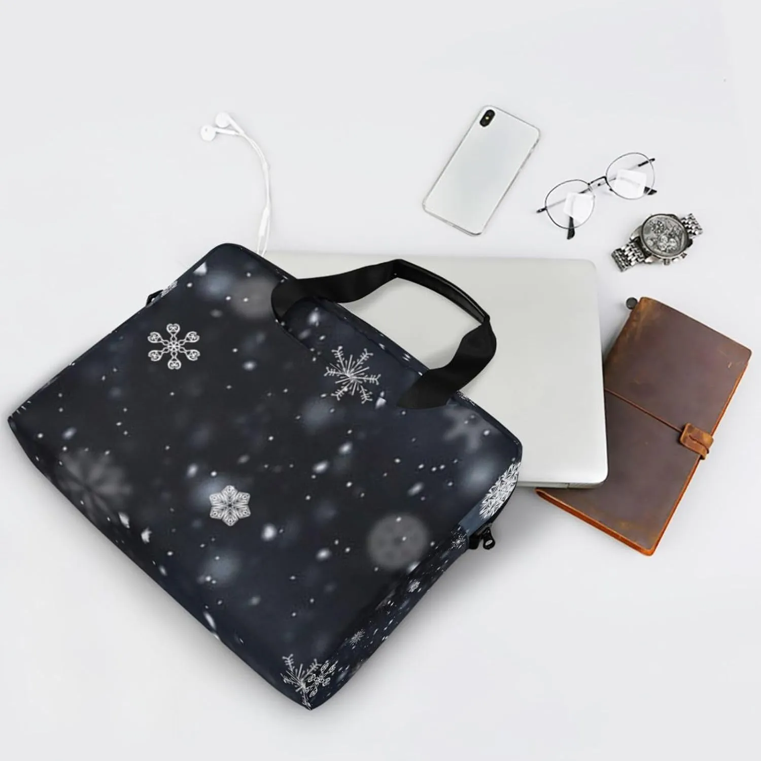 Laptop Bag Shoulder Bags Messenger Bag for Women Men Crossbody Document Case Briefcases Leather Computer Work Office