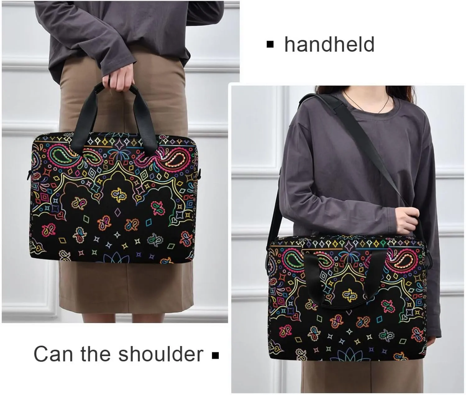 Laptop Bag Shoulder Bags Messenger Bag for Women Men Crossbody Document Case Briefcases Leather Computer Work Office
