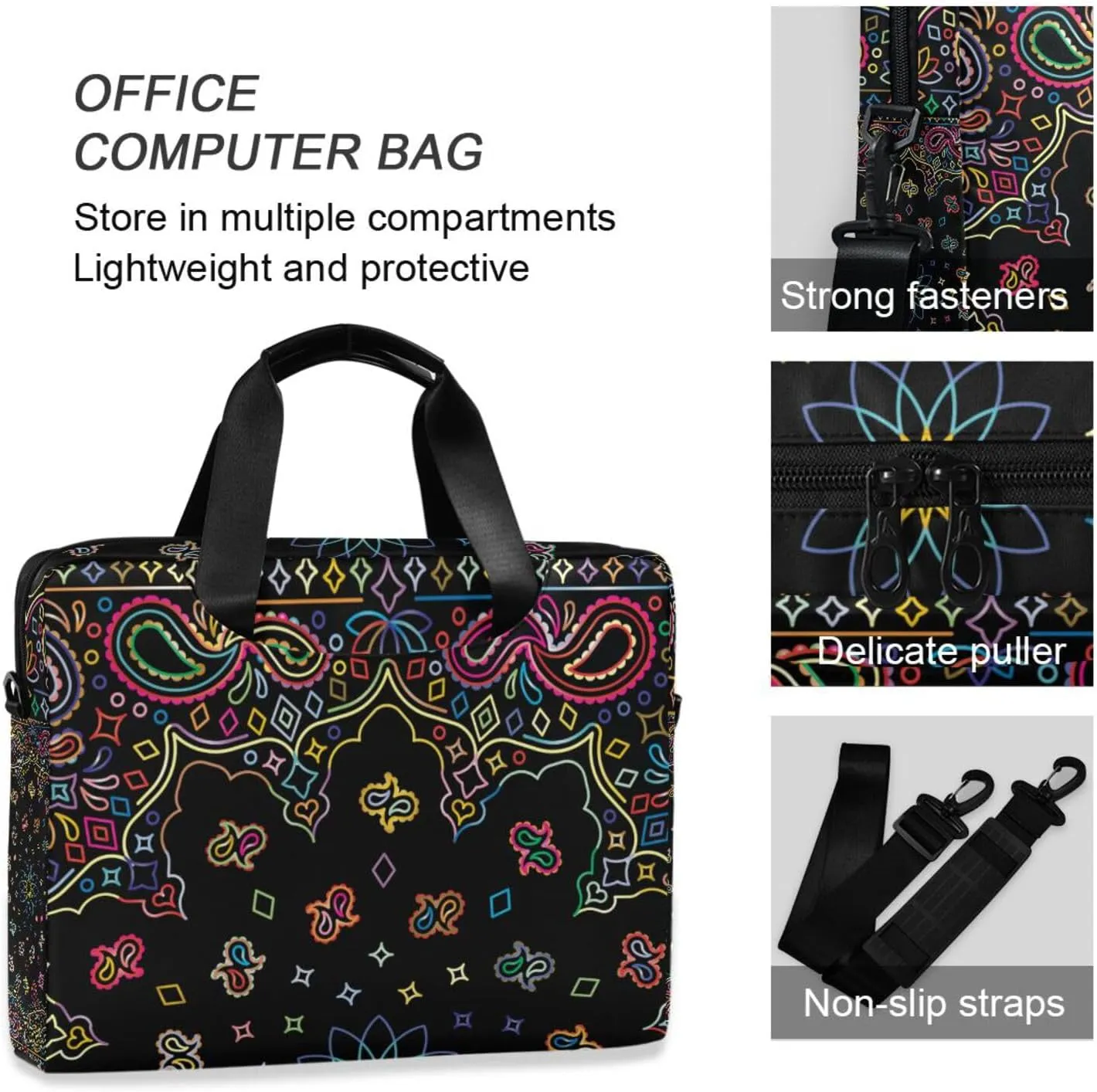 Laptop Bag Shoulder Bags Messenger Bag for Women Men Crossbody Document Case Briefcases Leather Computer Work Office