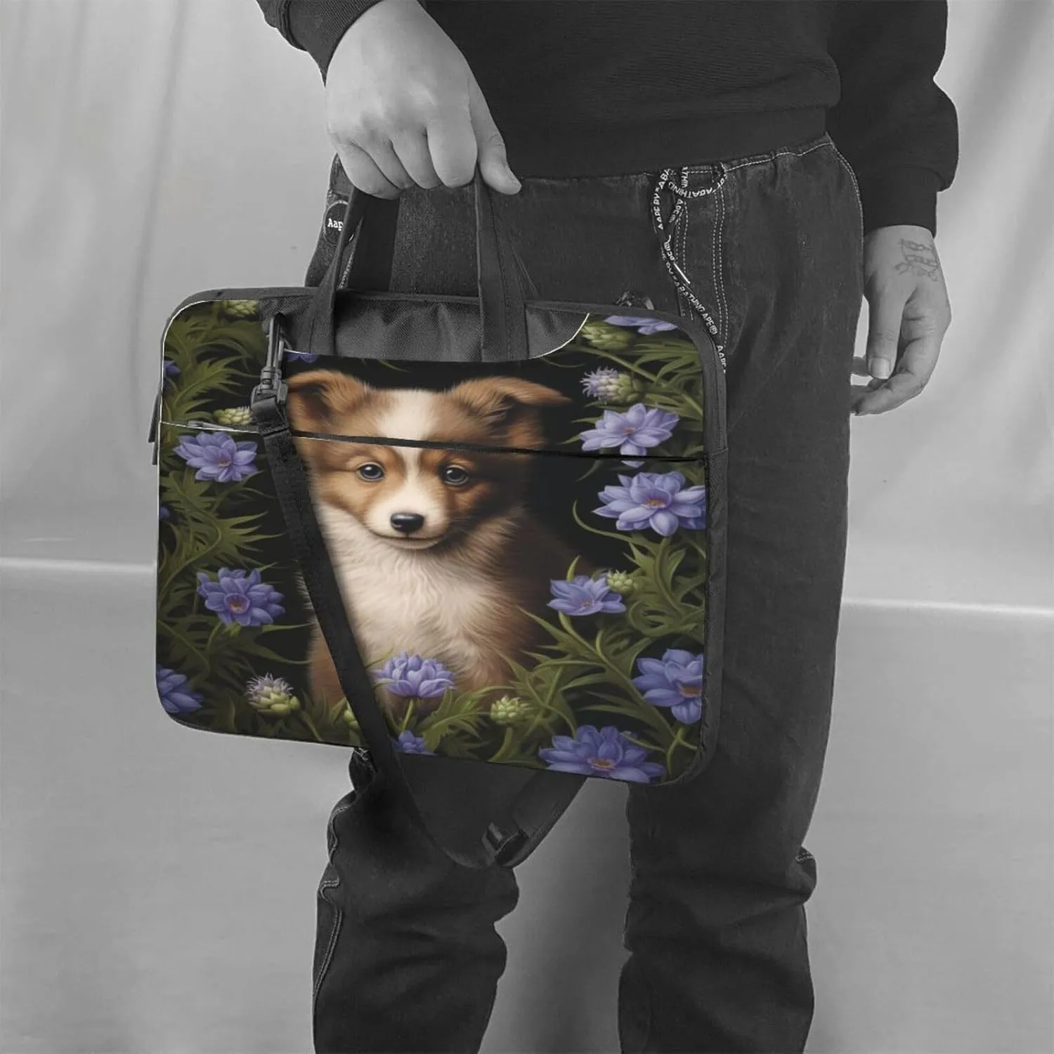 Laptop Bag Tropical Forest Animals Educational Laptop Tote Bag Women Men Laptop Sleeve Case Lightweight Computer Bag