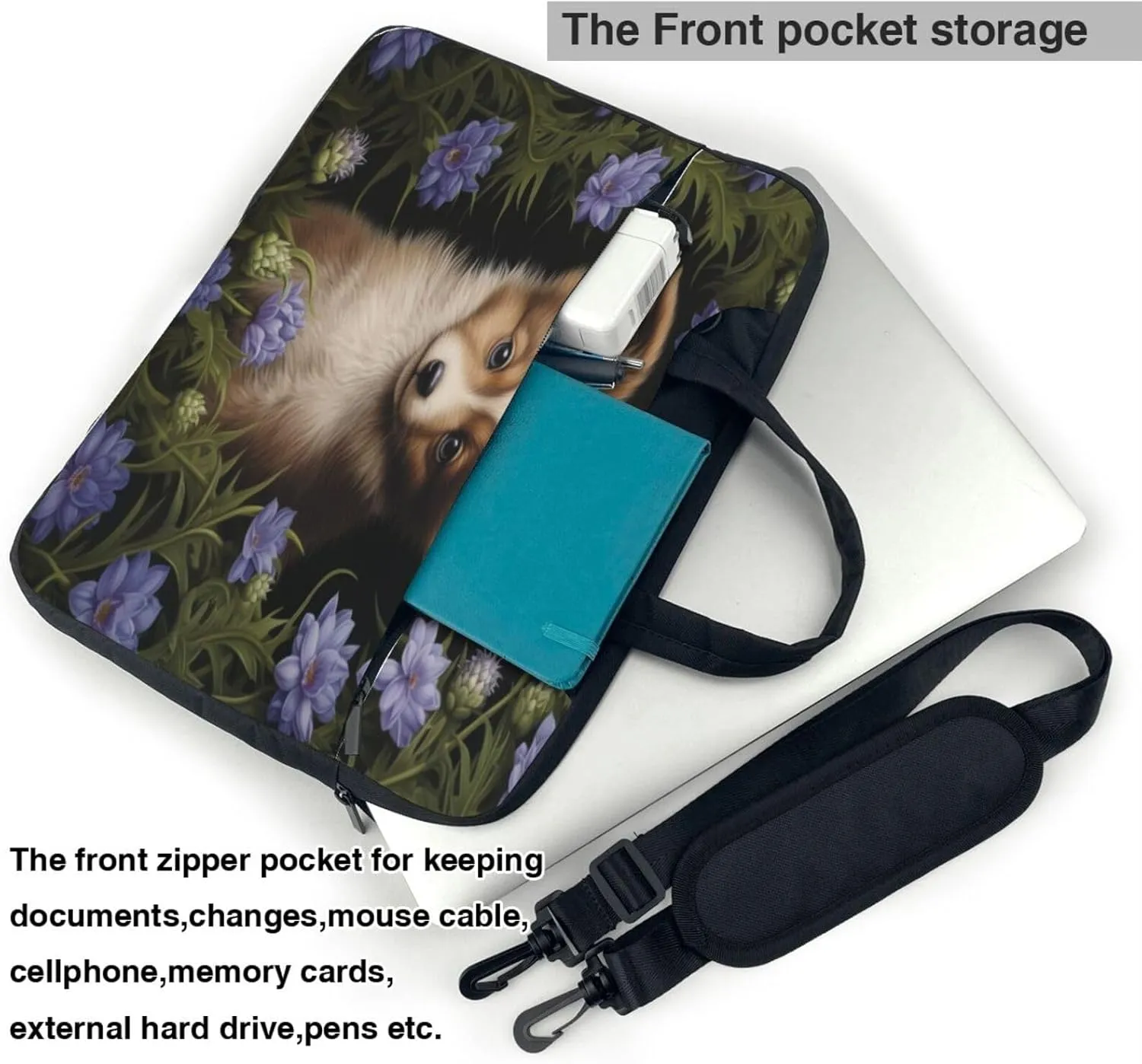 Laptop Bag Tropical Forest Animals Educational Laptop Tote Bag Women Men Laptop Sleeve Case Lightweight Computer Bag