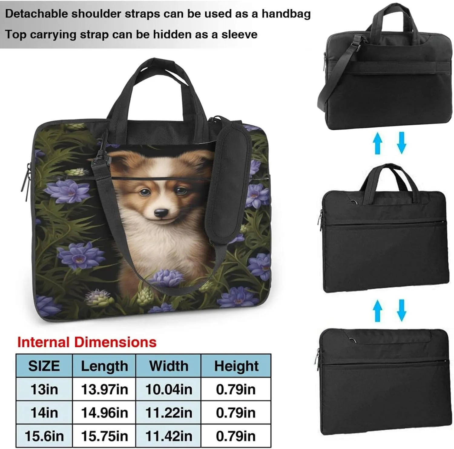 Laptop Bag Tropical Forest Animals Educational Laptop Tote Bag Women Men Laptop Sleeve Case Lightweight Computer Bag
