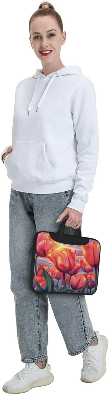 Laptop Bag Vantage Sunflower Old Newspaper Laptop Tote Bag Women Men Laptop Sleeve Case Lightweight Computer Bag