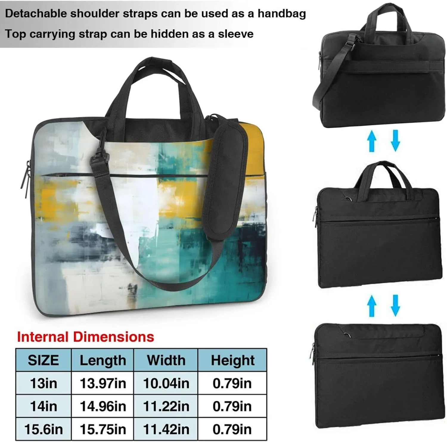 Laptop Bag Vintage Stripe Laptop Tote Bag Women Men Laptop Sleeve Case Lightweight Computer Bag