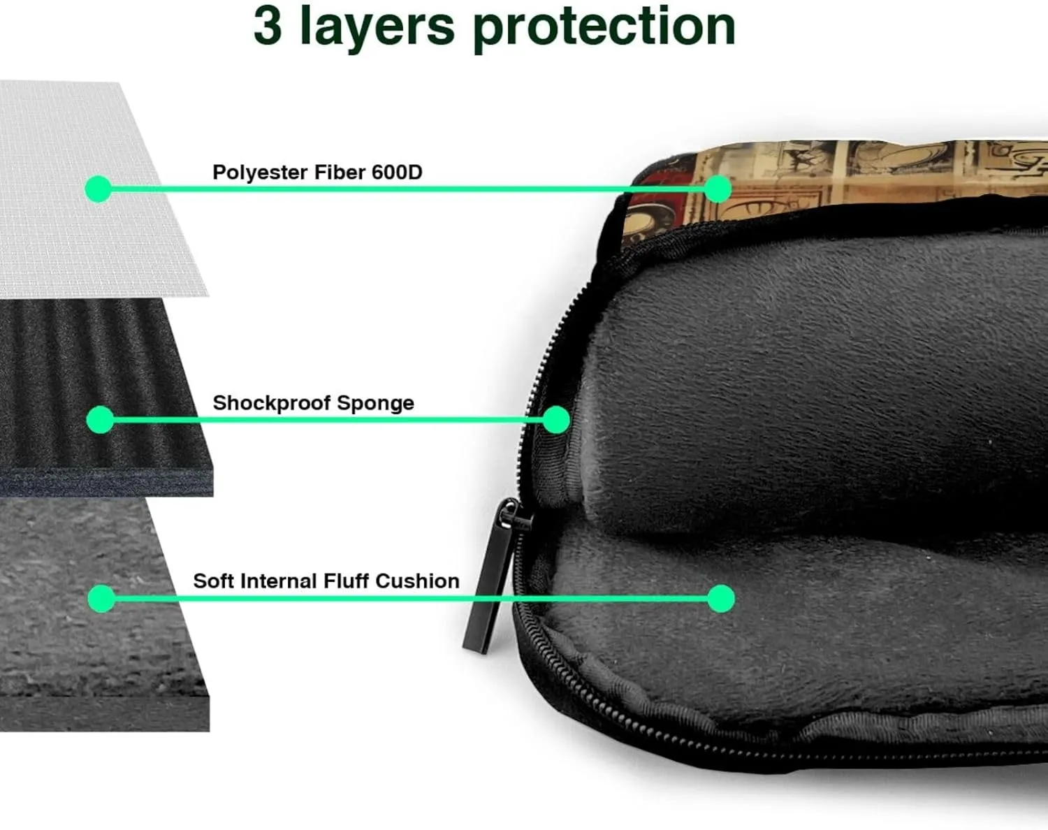 Laptop Bag Vintage Stripe Laptop Tote Bag Women Men Laptop Sleeve Case Lightweight Computer Bag