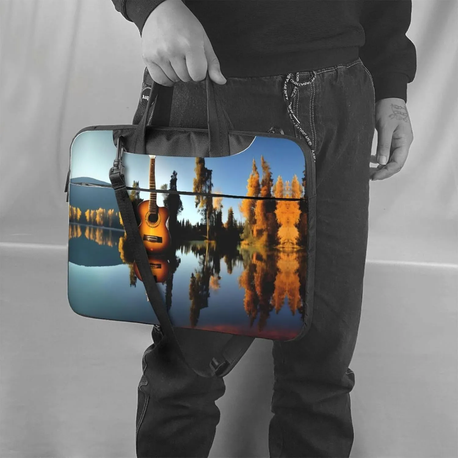 Laptop Bags Stylish, Functional, and Secure Cases for Men and Women, 15.6-inch Laptop Bags Lemon and Flower