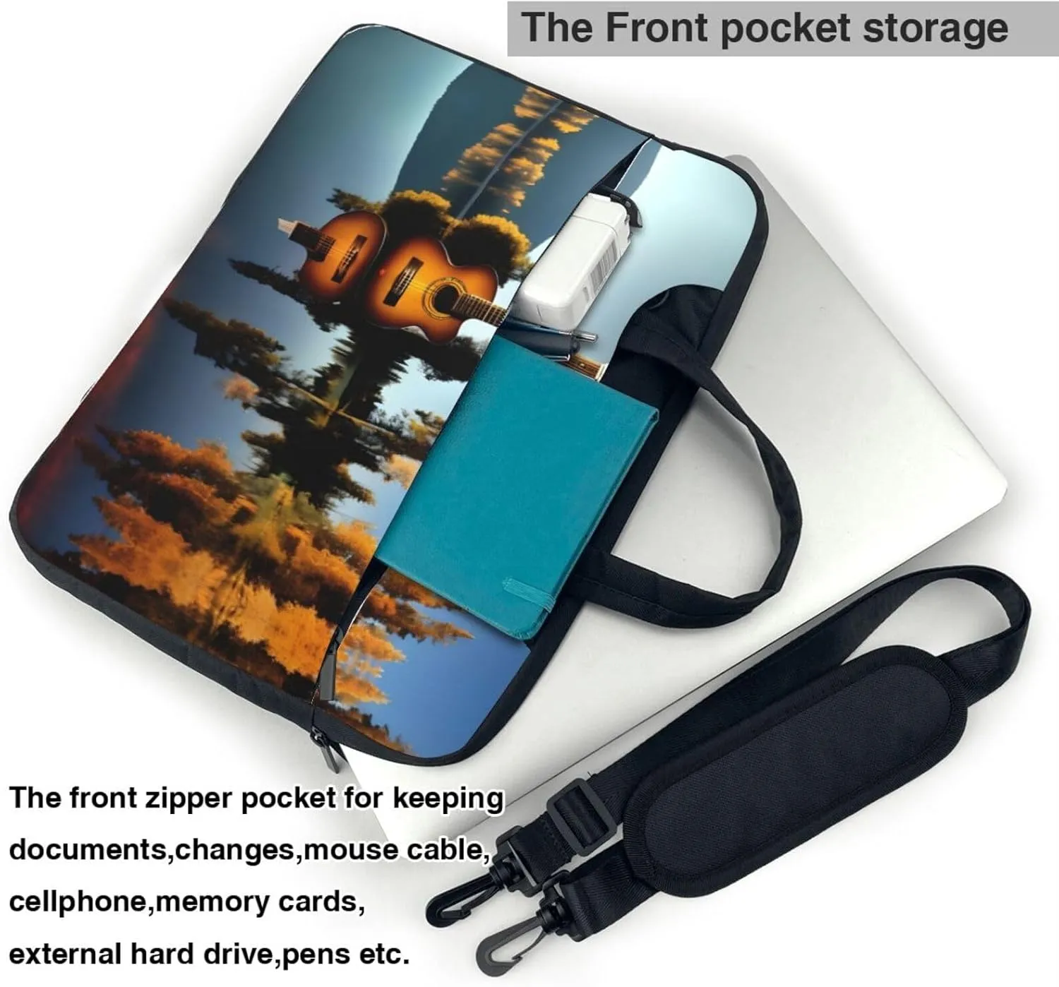 Laptop Bags Stylish, Functional, and Secure Cases for Men and Women, 15.6-inch Laptop Bags Lemon and Flower
