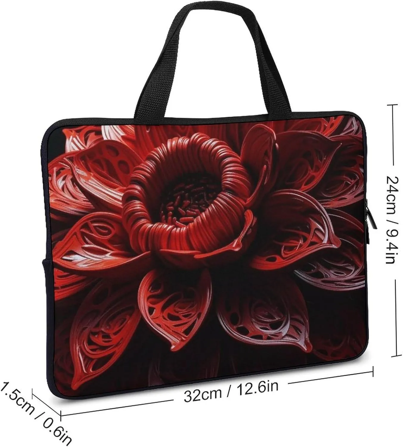 Laptop Case Sleeve 12inch Shockproof Laptop Sleeve Carving Flowers Carrying Laptops Cases for Men Women