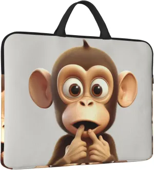 Laptop Case Sleeve 14 inch Laptop Bag Tote Shockproof Computer Carrying Bag The Silent Monkey Notebook Case Cover