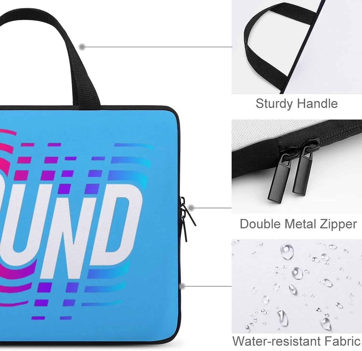 Laptop Case Sleeve Alphabets Sound HandBag Bag Shockproof Fashion Traveling Computer Cover Carrying Briefcase
