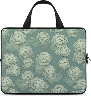 Laptop Case Sleeve Shockproof Computer Carrying Bag Cabbage Pattern Laptop Bag Tote Lightweight Notebook Case Cover Traveling Briefcase Handle Bags for Travel Business 17inch