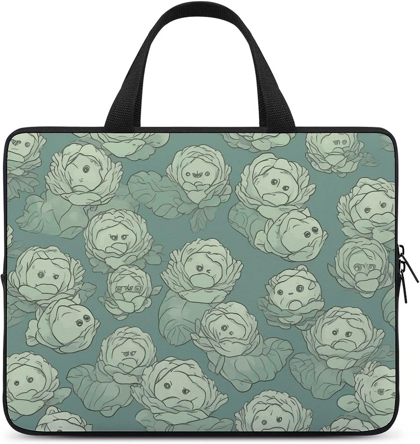 Laptop Case Sleeve Shockproof Computer Carrying Bag Cabbage Pattern Laptop Bag Tote Lightweight Notebook Case Cover Traveling Briefcase Handle Bags for Travel Business 17inch