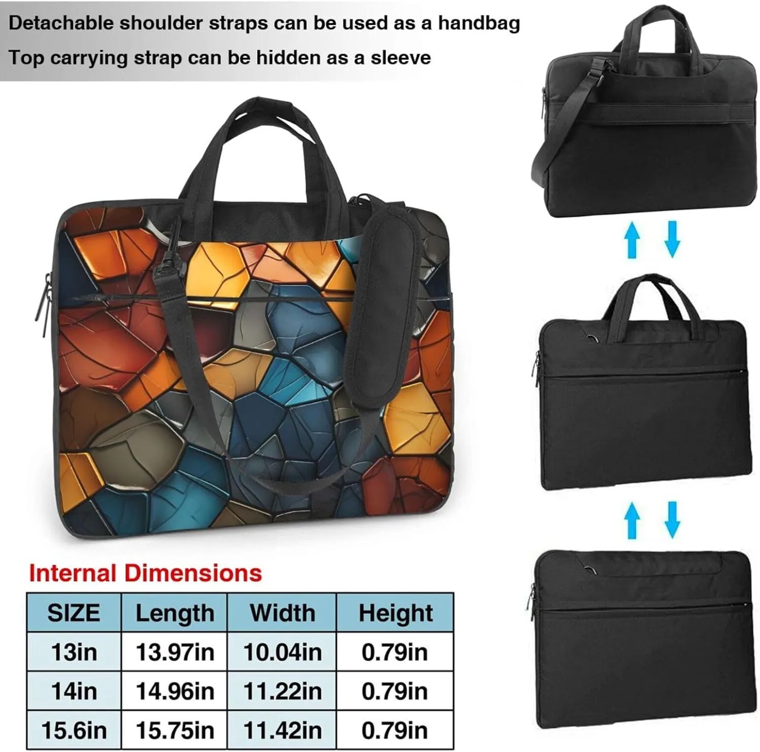 Laptop Sleeve 14 inch Sleeve for Women Men Fragments Notebook Shockproof Laptop Case Carrying Case