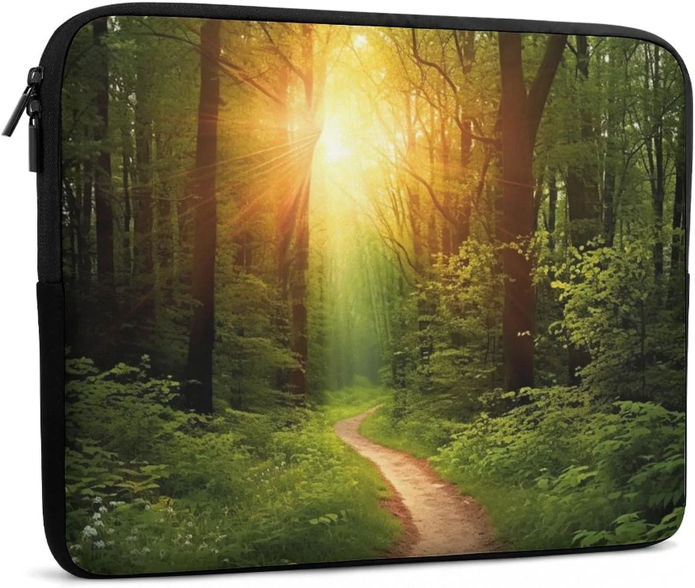 Laptop Sleeve Bag 12inch Slim Computer Carrying Bag Sunrise on The Woods Path Laptop Protective Case Briefcase Handbag