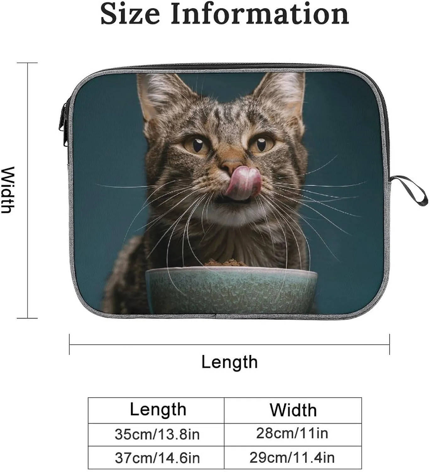 Laptop Sleeve Bag 13inch Slim Computer Carrying Bag Cat Licking Tongue Laptop Protective Case Briefcase Handbag
