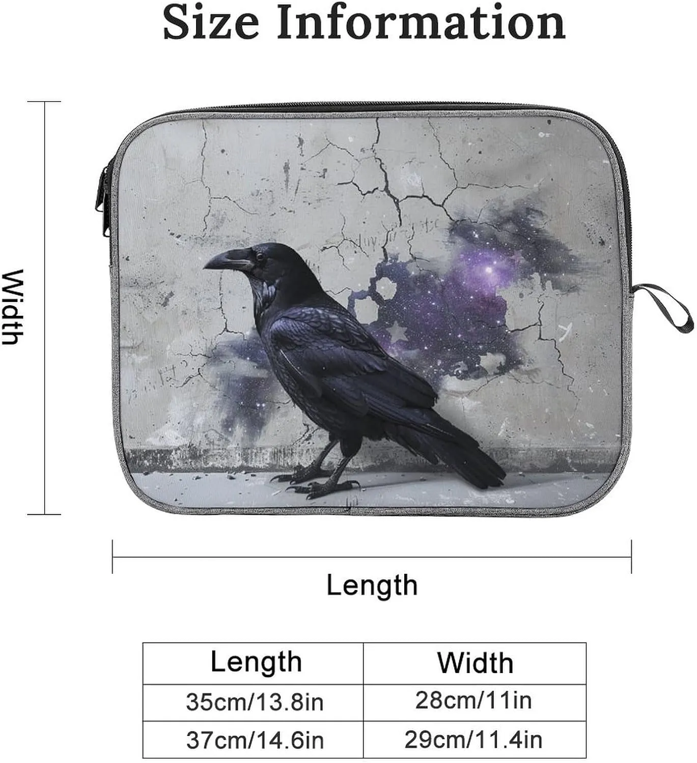 Laptop Sleeve Bag 13inch Slim Computer Carrying Bag Crow on The Ground Laptop Protective Case Briefcase Handbag