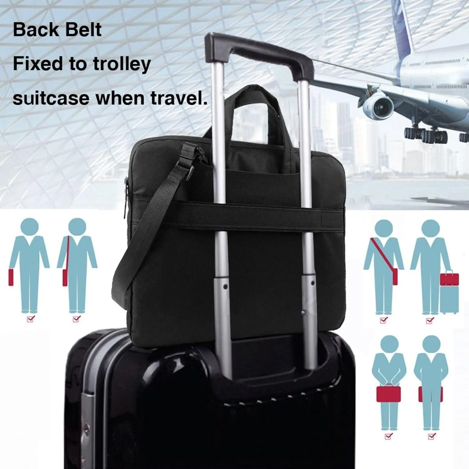 Laptop Sleeve Bag Shockproof Notebook Case Barn Horse Computer Carrying Case with Shoulder Strap 15.6 inch
