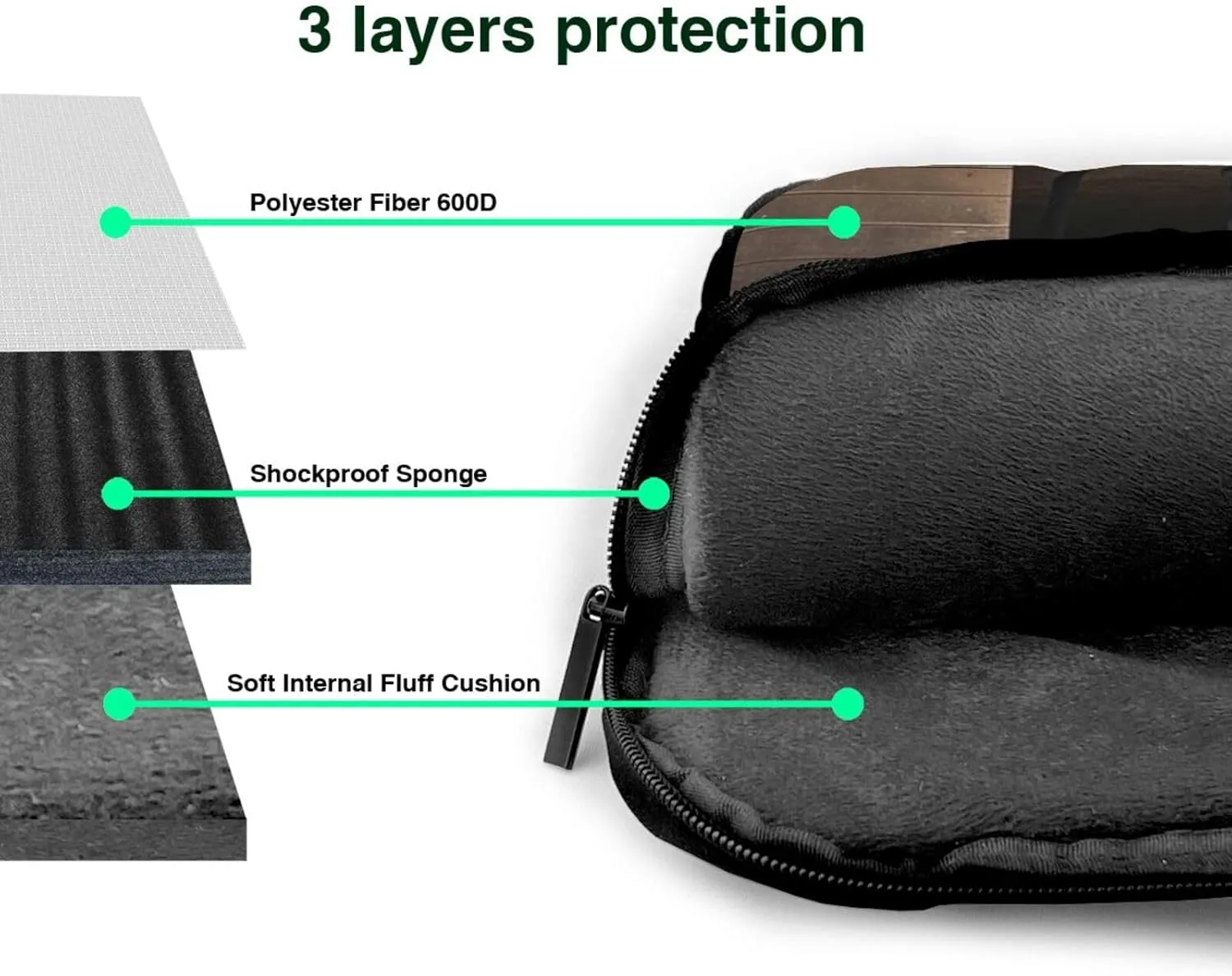 Laptop Sleeve Bag Shockproof Notebook Case Barn Horse Computer Carrying Case with Shoulder Strap 15.6 inch