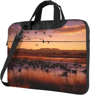 Laptop Sleeve Bag Shockproof Notebook Case Bosque del Apache Wildlife Refuge Computer Carrying Case with Shoulder Strap 15.6 inch