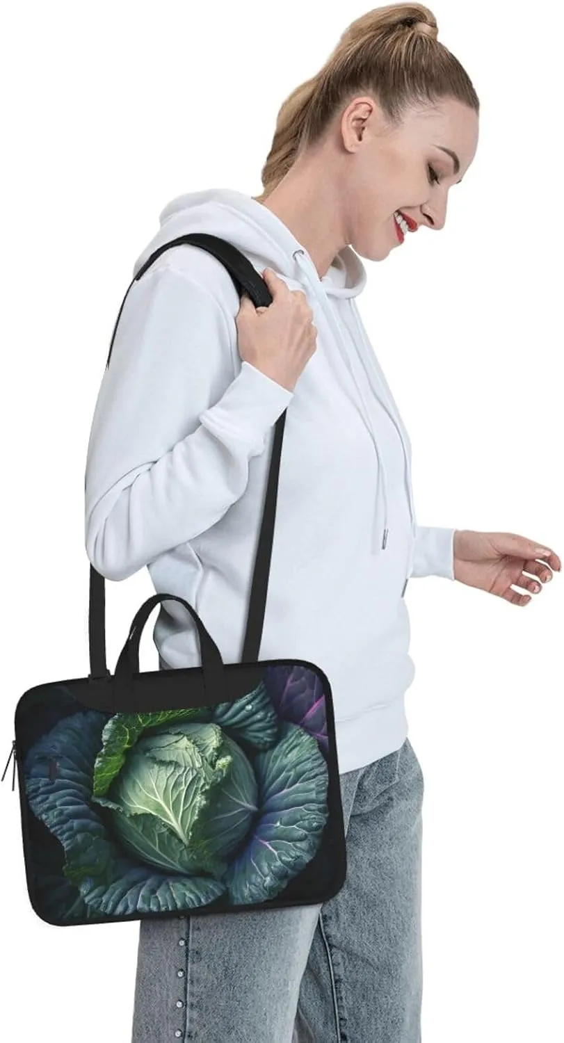 Laptop Sleeve Bag Shockproof Notebook Case Bright Cabbage Computer Carrying Case with Shoulder Strap 14 inch