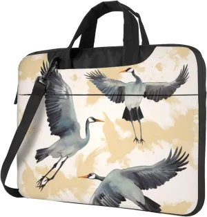 Laptop Sleeve Bag Shockproof Notebook Case Flying Cranes Computer Carrying Case with Shoulder Strap 13 inch
