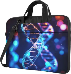Laptop Sleeve Bag Shockproof Notebook Case Genetic Helix Computer Carrying Case with Shoulder Strap