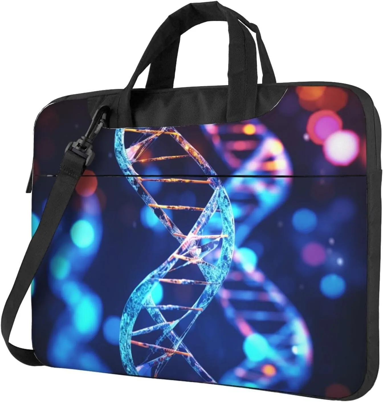 Laptop Sleeve Bag Shockproof Notebook Case Genetic Helix Computer Carrying Case with Shoulder Strap