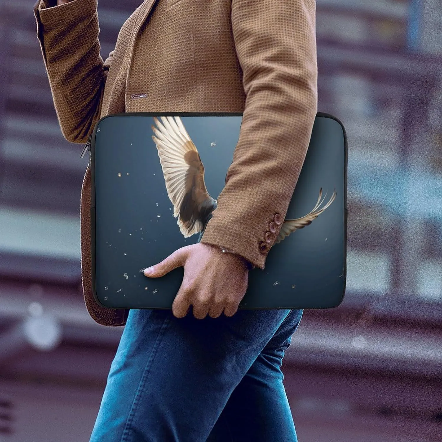 Laptop Sleeve Bird Migration Laptop Case Slim Laptop Bag Durable Briefcase Shockproof Laptop Protective Case for Men Women Work Travel 13inch, 3C0703000