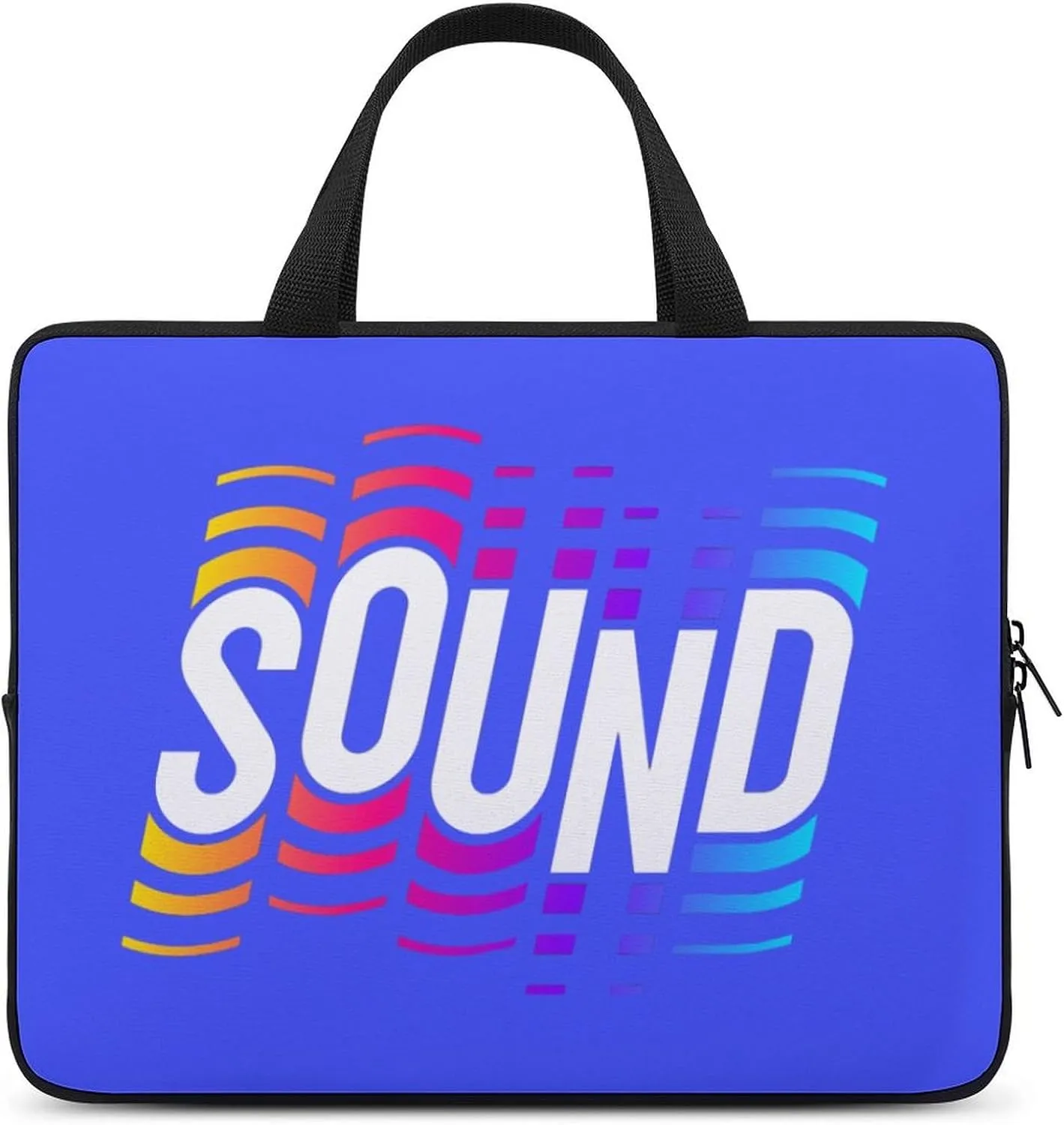 Laptop Sleeve Case Alphabets Sound Handle Bag Shock-proof Modern Durable Computer Cover Tote Briefcase