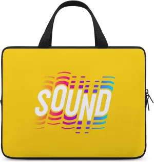 Laptop Sleeve Case Alphabets Sound Handle Bag Shock-proof Retro Traveling Computer Cover Carry-on Briefcase