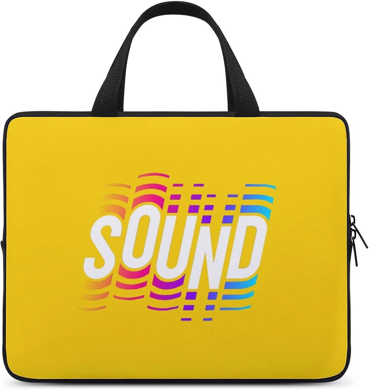 Laptop Sleeve Case Alphabets Sound Handle Bag Shock-proof Retro Traveling Computer Cover Carry-on Briefcase