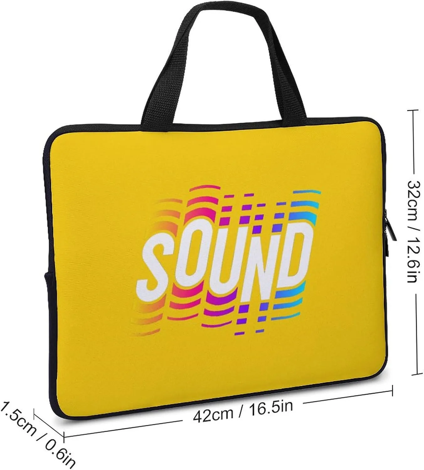 Laptop Sleeve Case Alphabets Sound Handle Bag Shock-proof Retro Traveling Computer Cover Carry-on Briefcase