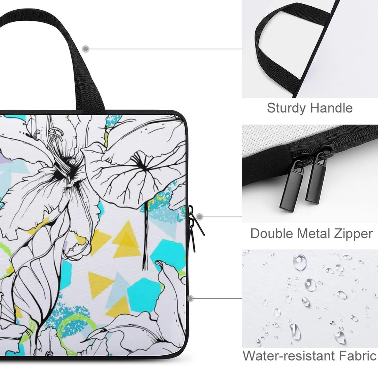 Laptop Sleeve Case Durable Redbuds HandBag Laptop Bag Shockproof Protective Computer Cover Carry-on Briefcase for