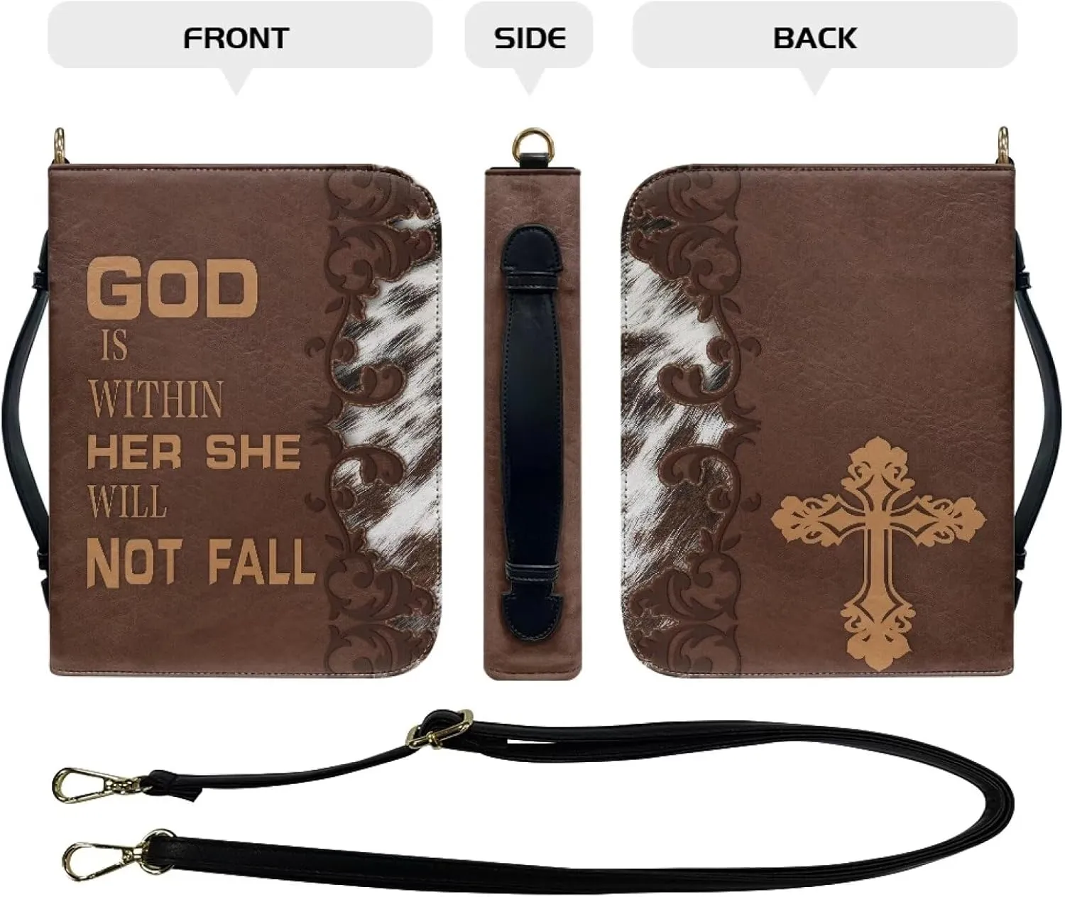 Large Bible Cover Case for Women Men Waterproof Study Church Bag Religious Christian Accessories M-2XL