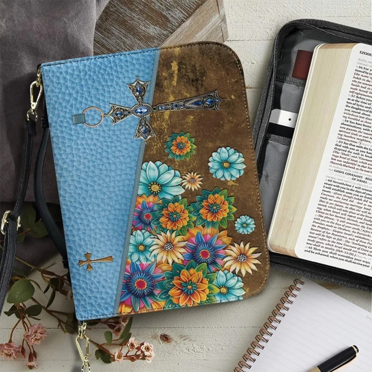 Large Bible Cover Case for Women Men Waterproof Study Church Bag Religious Christian Accessories M-2XL
