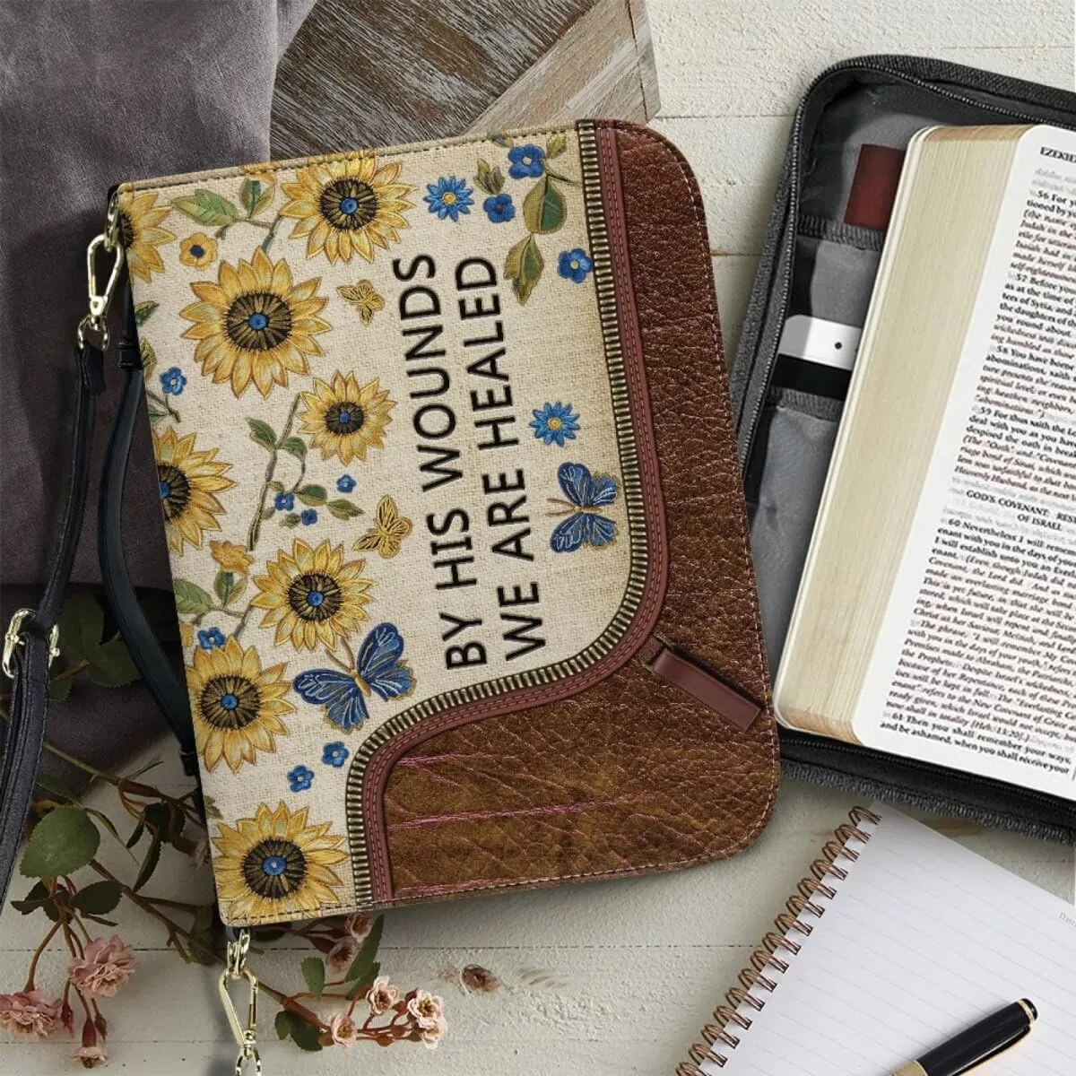 Large Bible Cover Case for Women Men Waterproof Study Church Bag Religious Christian Accessories M-2XL