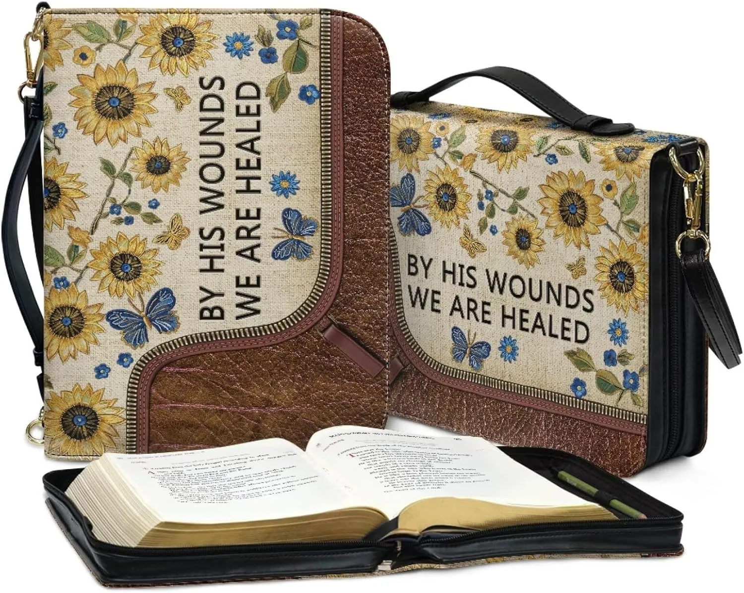 Large Bible Cover Case for Women Men Waterproof Study Church Bag Religious Christian Accessories M-2XL
