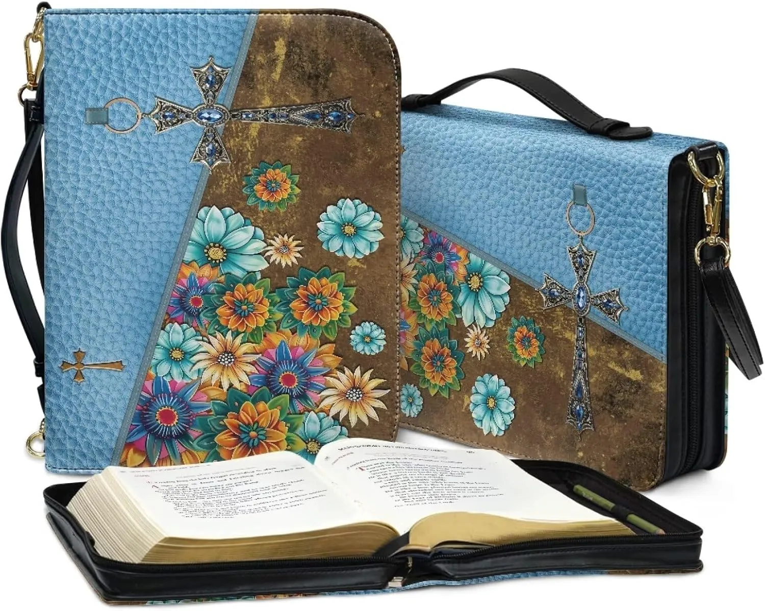 Large Bible Cover Case for Women Men Waterproof Study Church Bag Religious Christian Accessories M-2XL