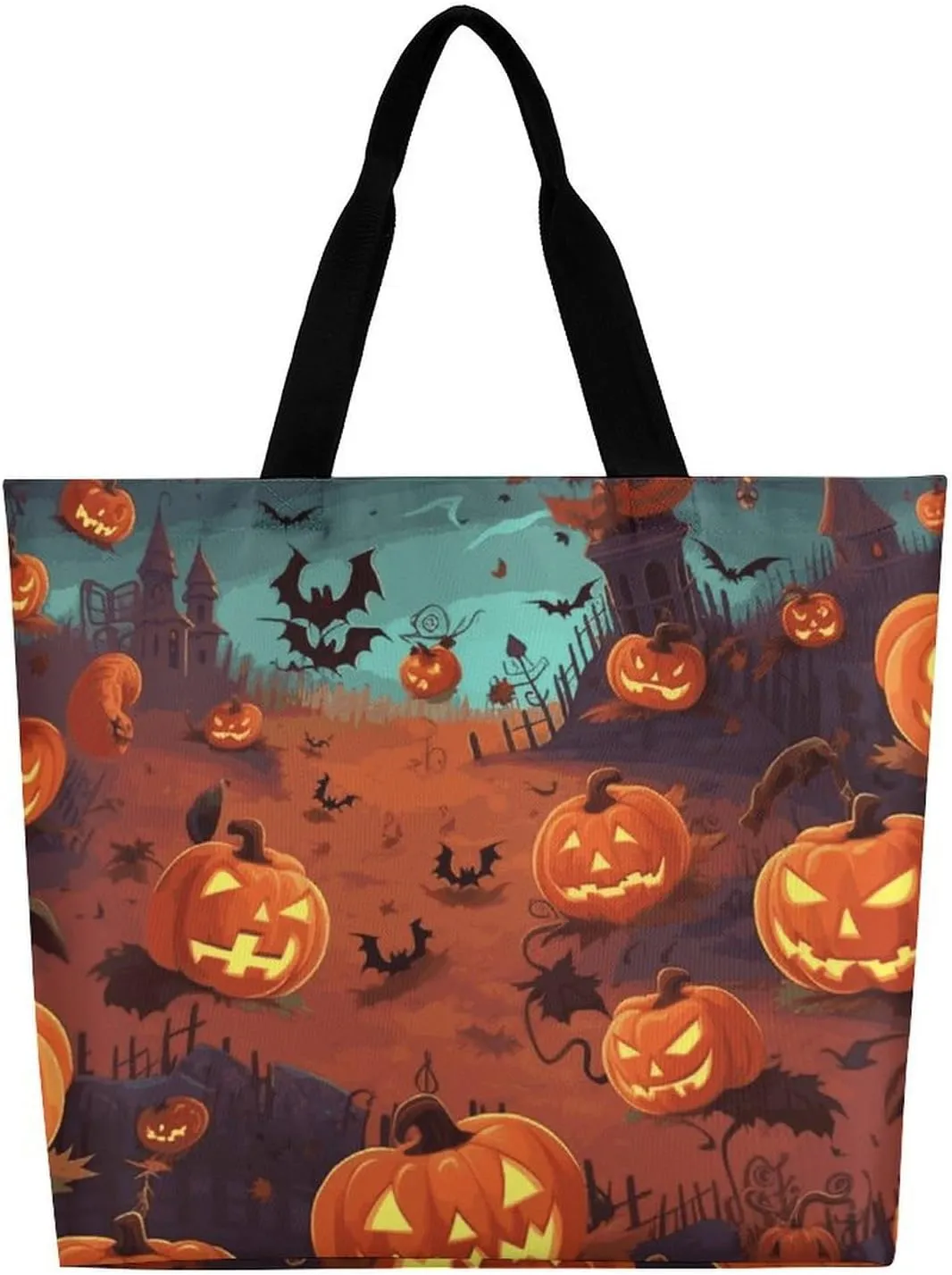 Large Capacity Shopping Bag French Bulldog Puppy with Camera Canvas Grocery Bags Foldable Tote Bag