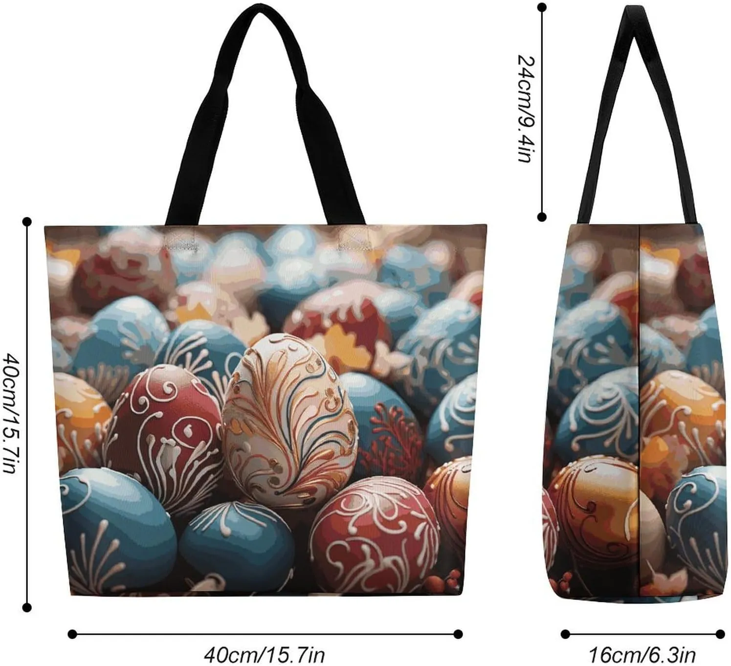 Large Capacity Shopping Bag French Bulldog Puppy with Camera Canvas Grocery Bags Foldable Tote Bag