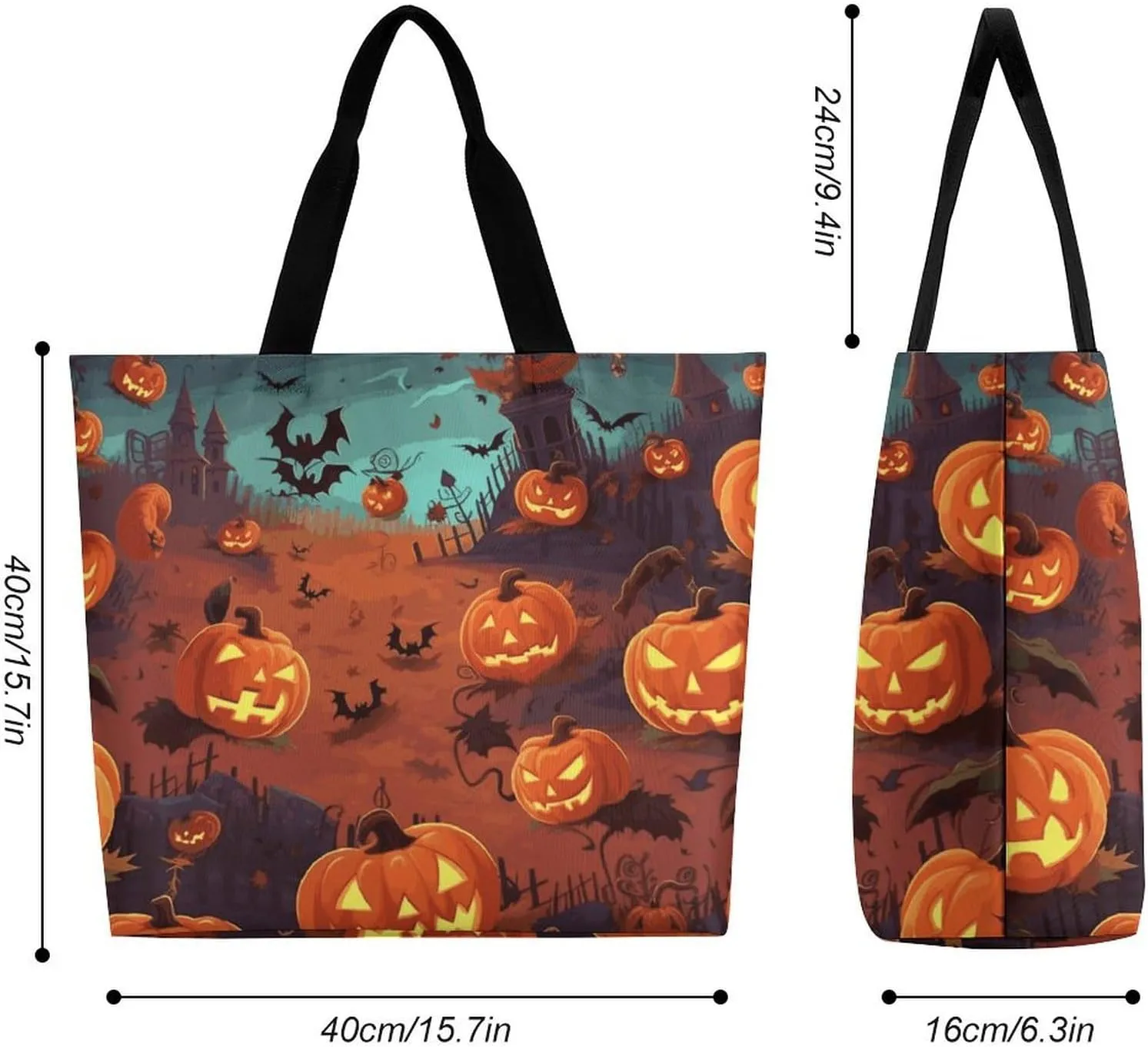 Large Capacity Shopping Bag French Bulldog Puppy with Camera Canvas Grocery Bags Foldable Tote Bag