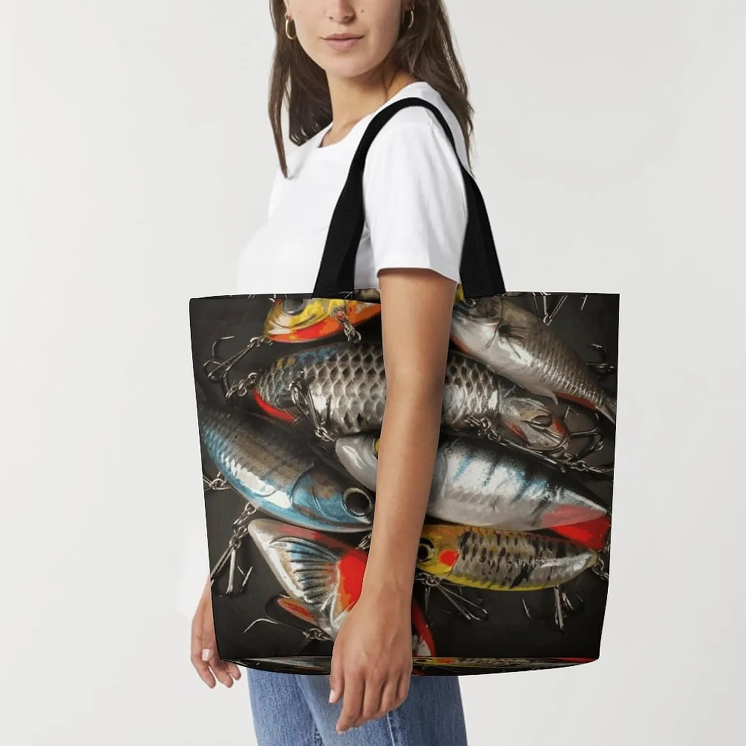 Large Capacity Shopping Bag Switzerland Alps Canvas Grocery Bags Foldable Tote Bag
