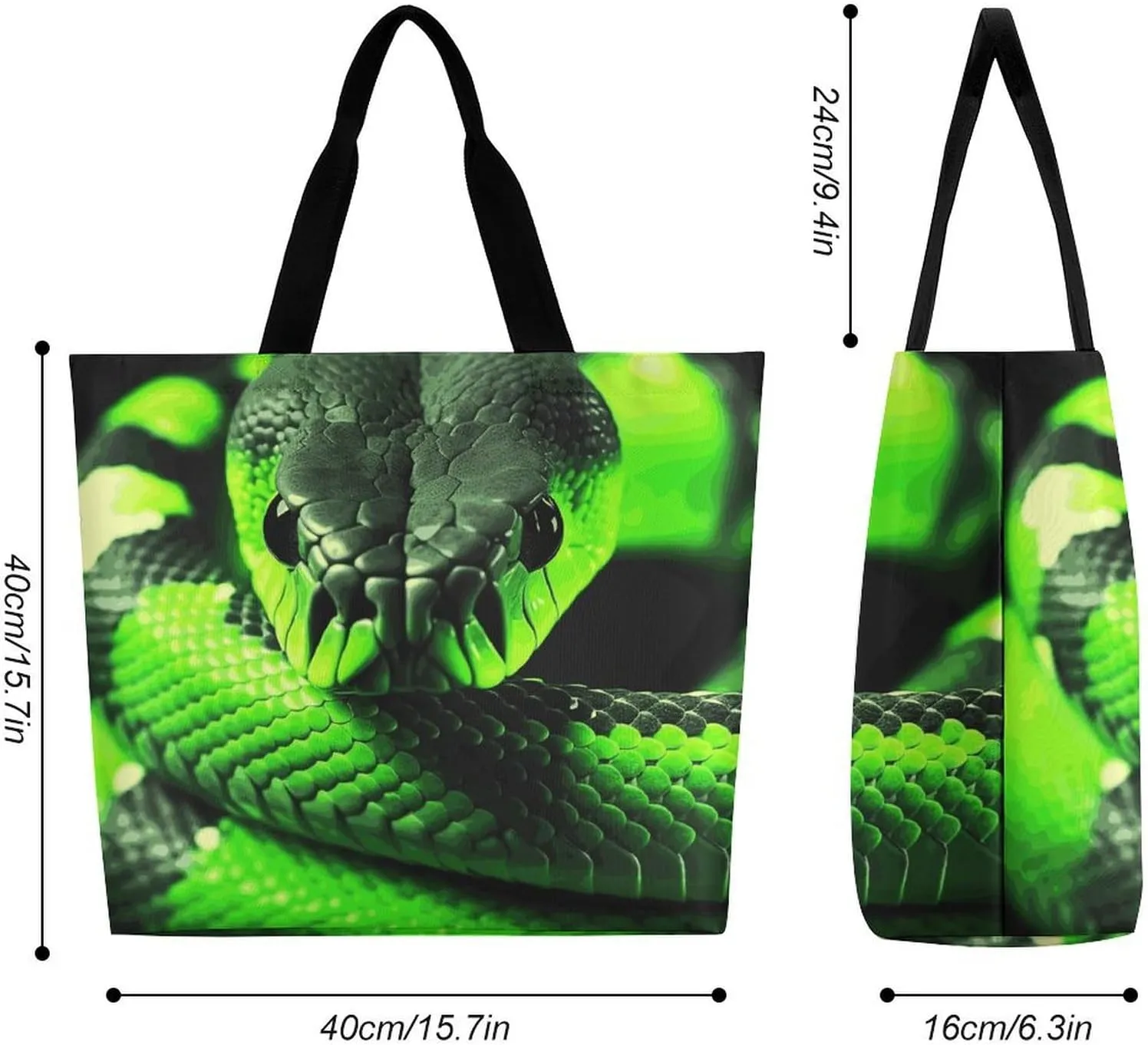 Large Capacity Shopping Bag Vintage Leopard Flower Canvas Grocery Bags Foldable Tote Bag